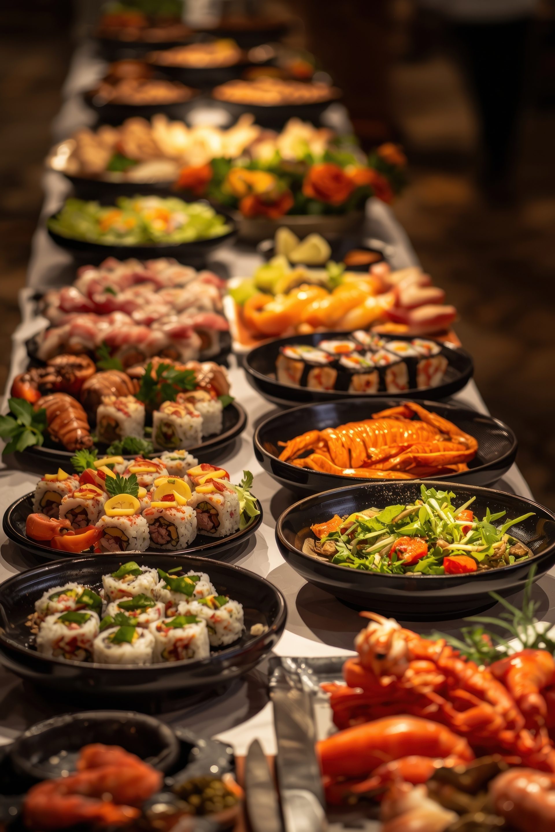 dinner-sushi-buffet-stock-photo
