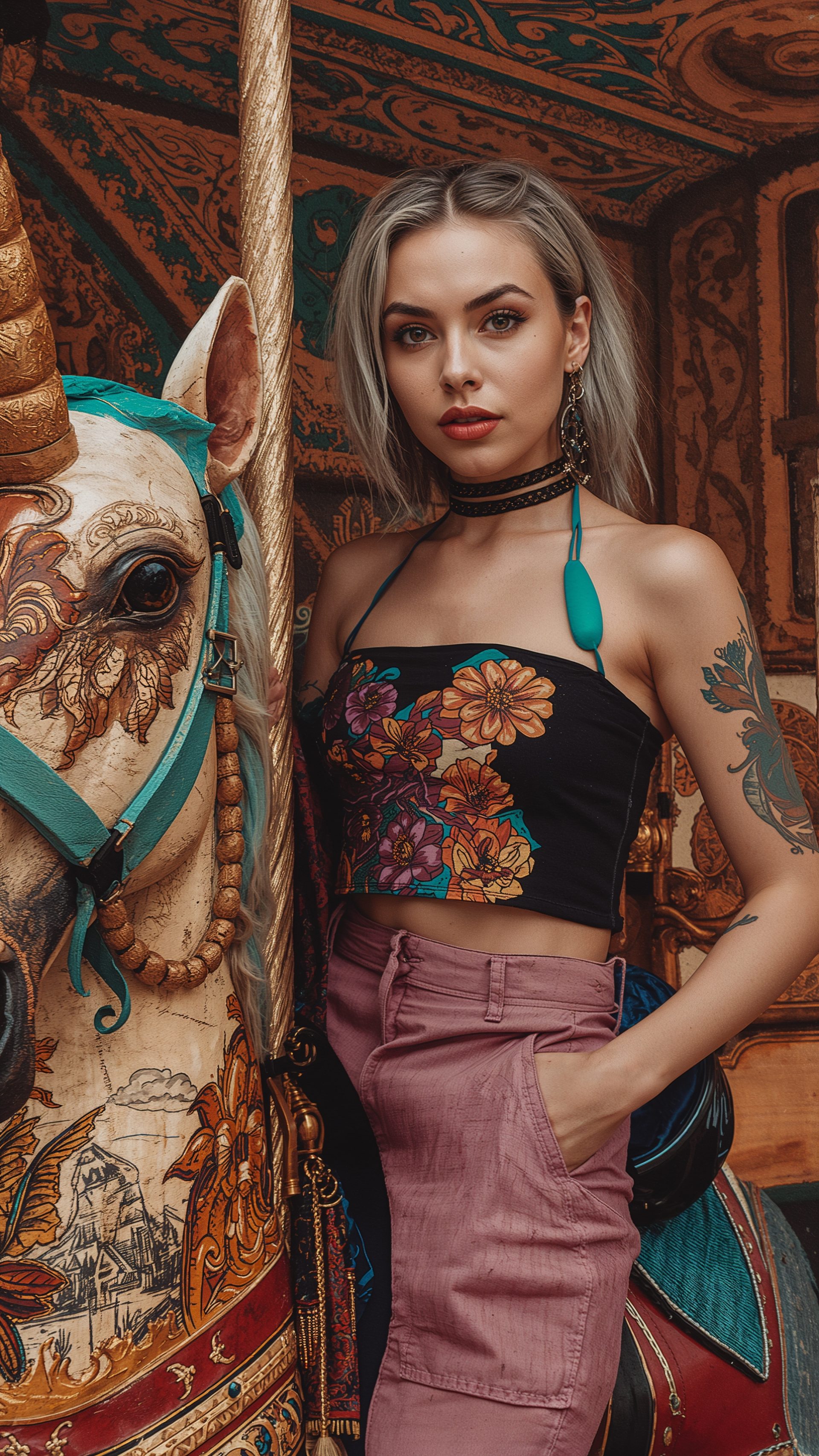 blond-woman-with-tattoos-on-a-horse