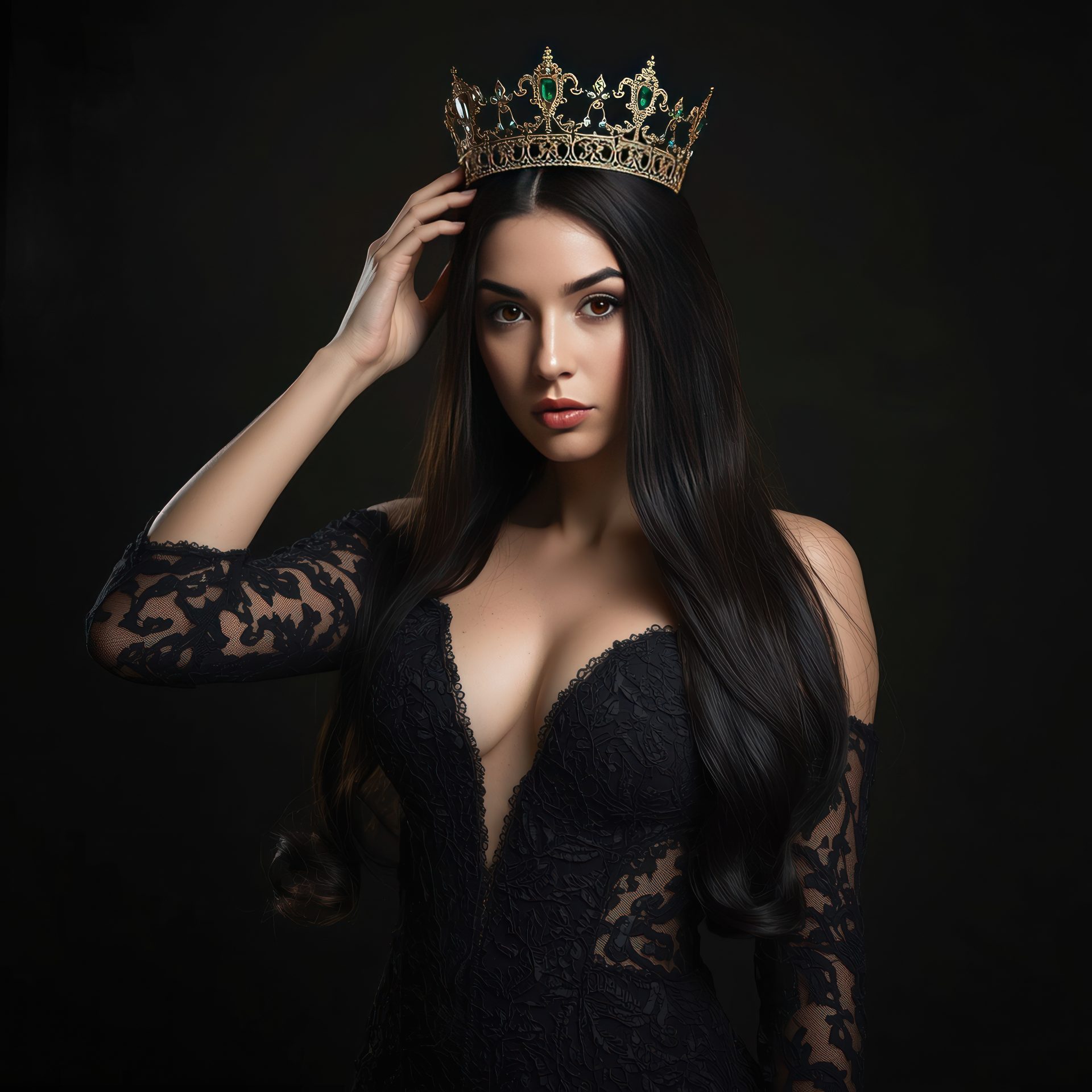 a-queen-with-long-dark-hair-wearing-a-crown
