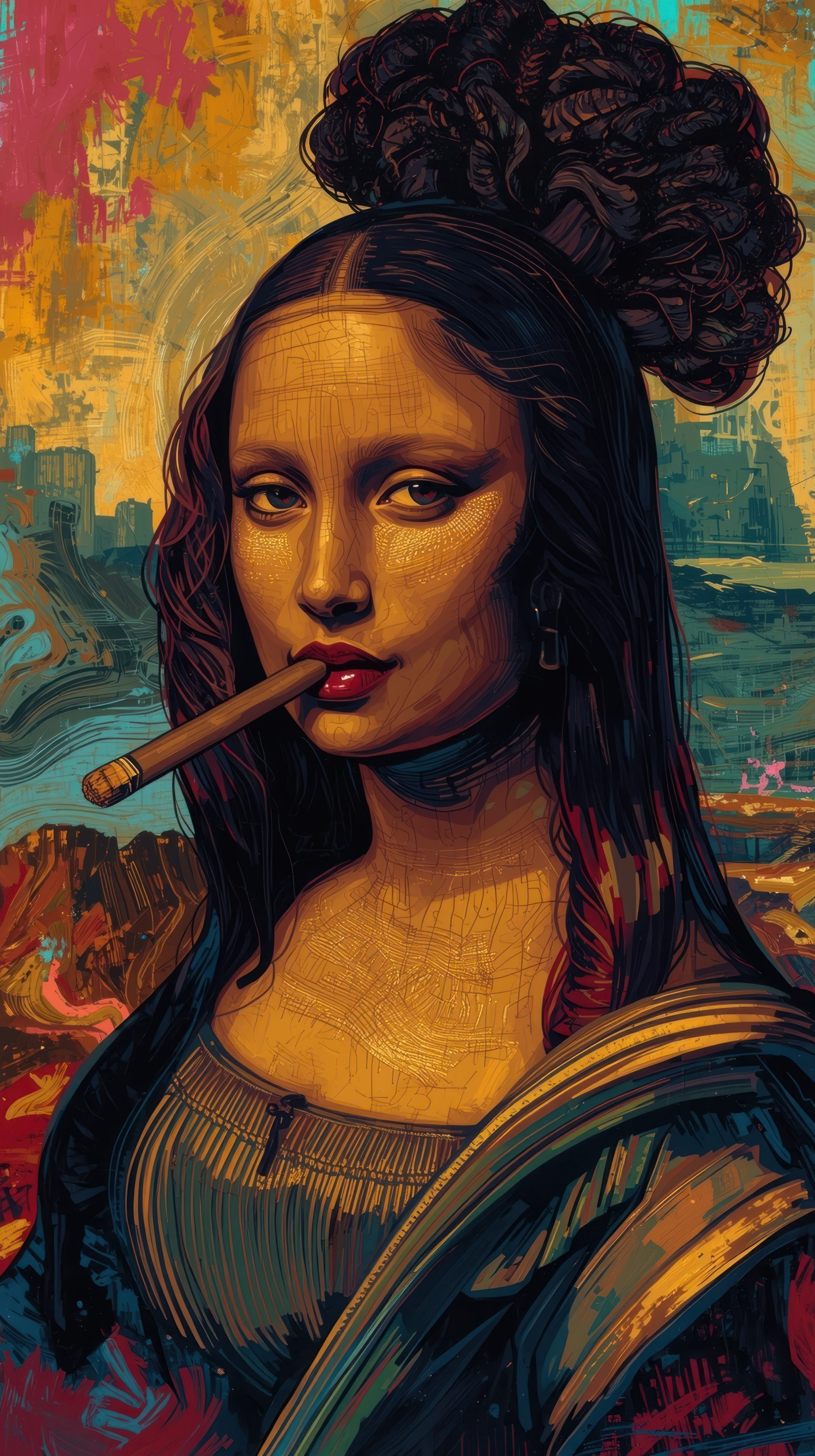 mona-lisa-with-cigarette-digital-art