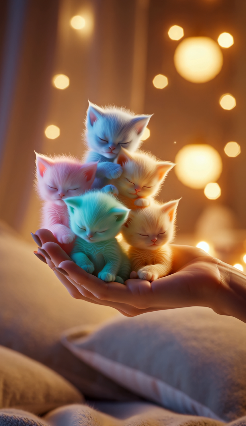 colorful-kittens-cats-are-sitting-in-the-hand