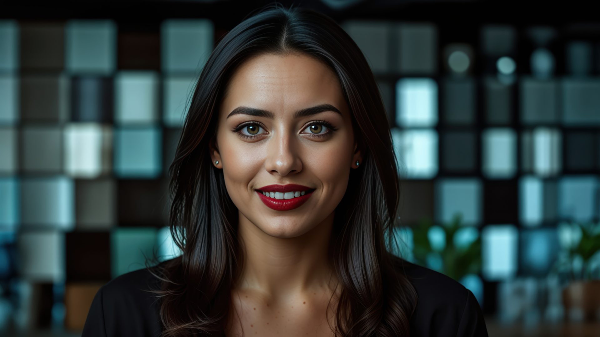 a-woman-brunette-portrait-with-red-lipstick