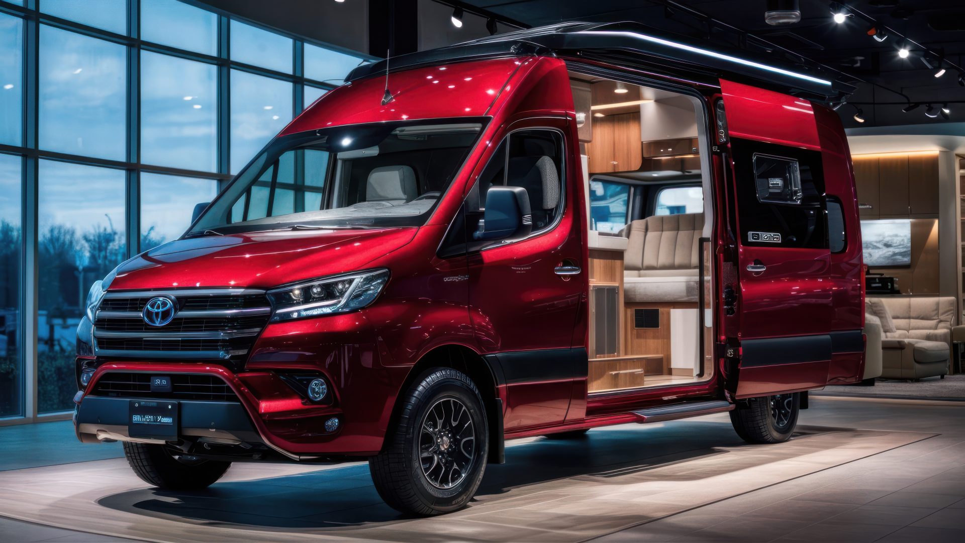 red-luxury-camper-bus-stock-photo