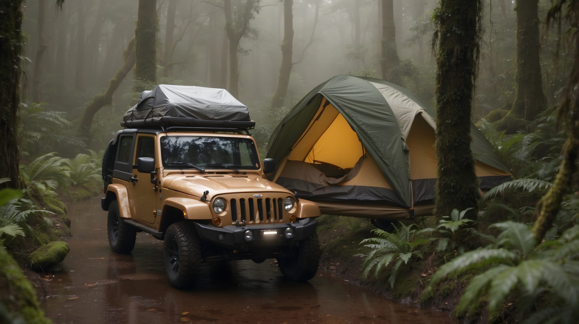 jeep-travel-car-in-a-forest-with-tent