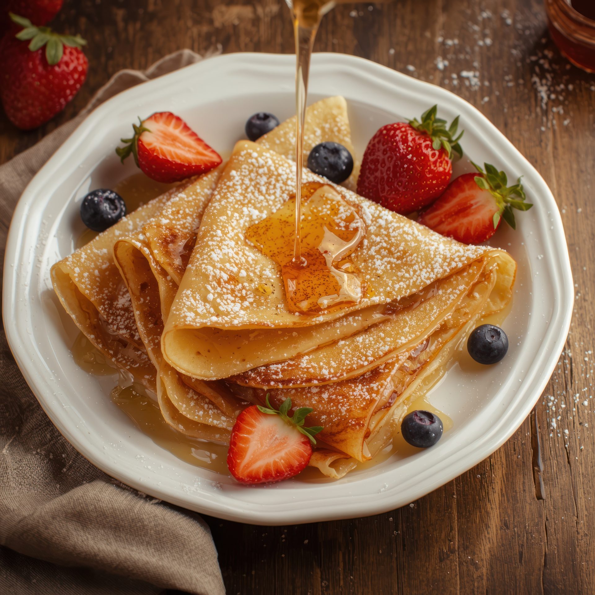 pancake-with-strawberry-and-honey