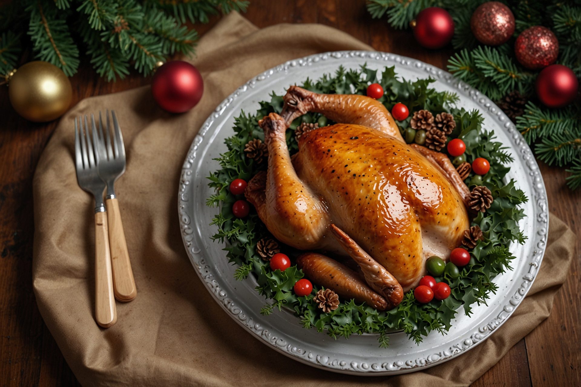 a-christmas-turkey-on-a-dish-stock-photo