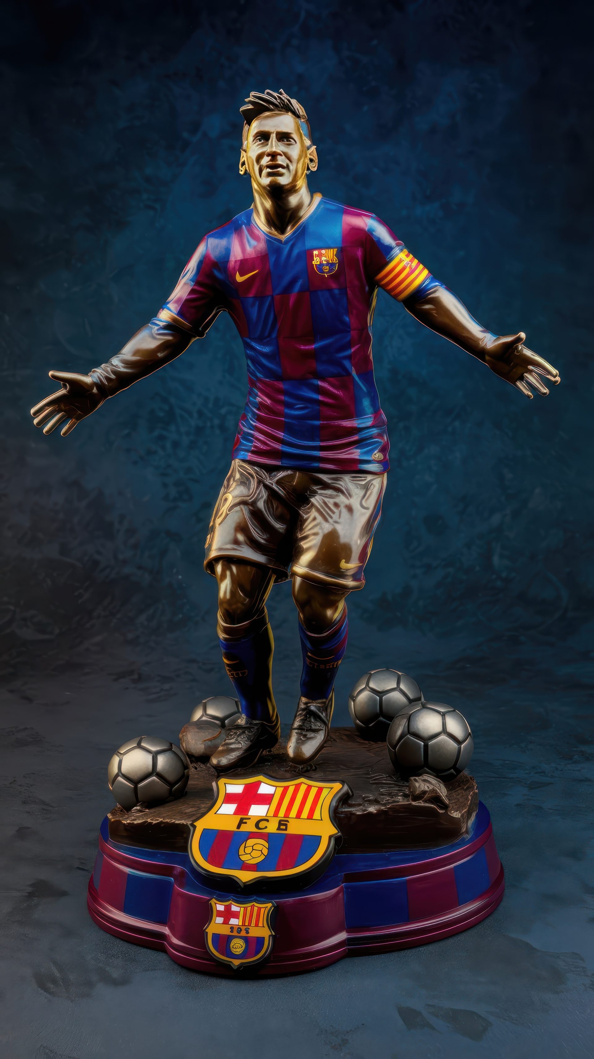 leo-messi-statue-golden-cup-stock-photo-football-soccer-barcelona