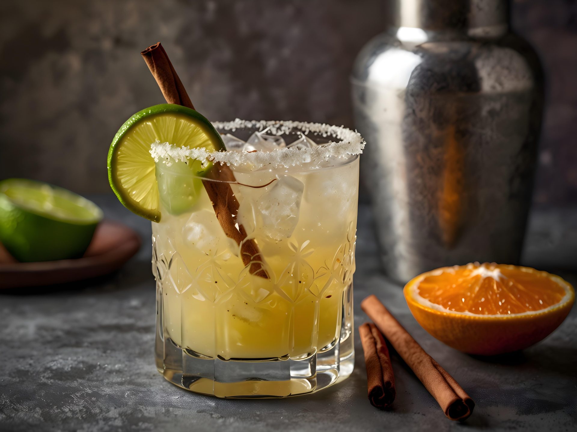 a-cocktail-with-vodka-juice-sugar-vanilla-and-lime-rastaurant-stock